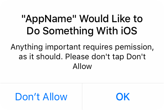 You're coming to a sad realization. Cancel or allow?